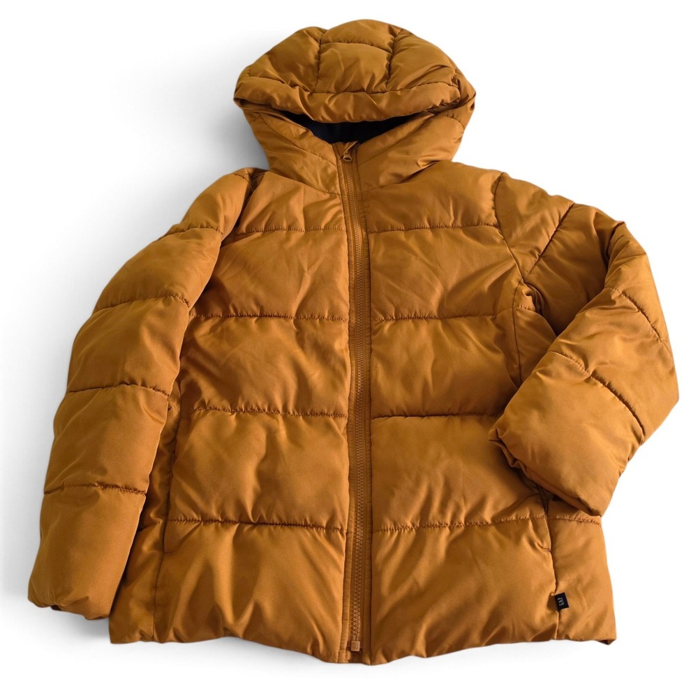 Gap Kids' ColdControl Puffer Jacket Burnt Orange Water Resistant Hooded Large